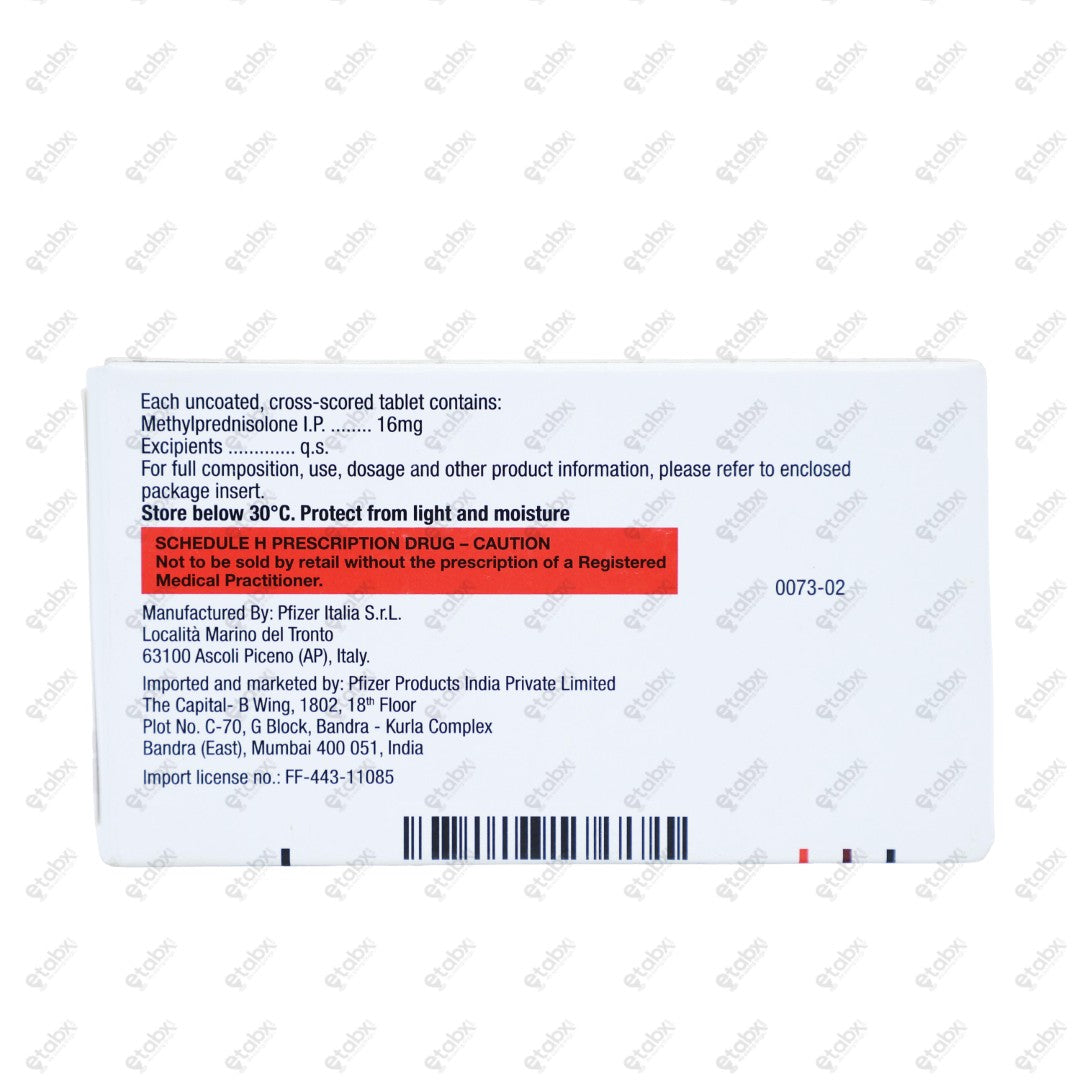 Medrol 16mg Tablet 14's