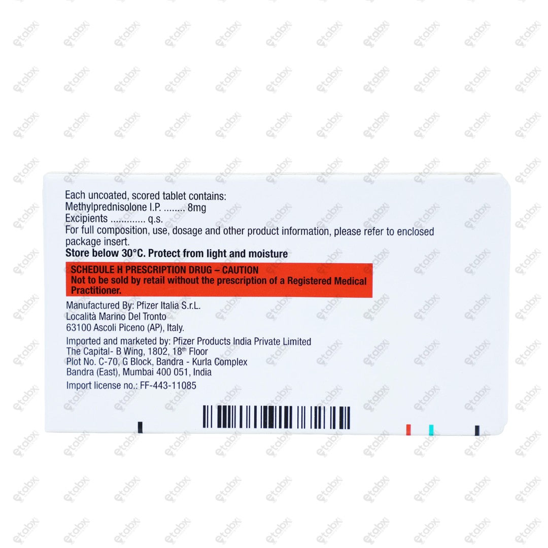 Medrol 8mg Tablet 14's