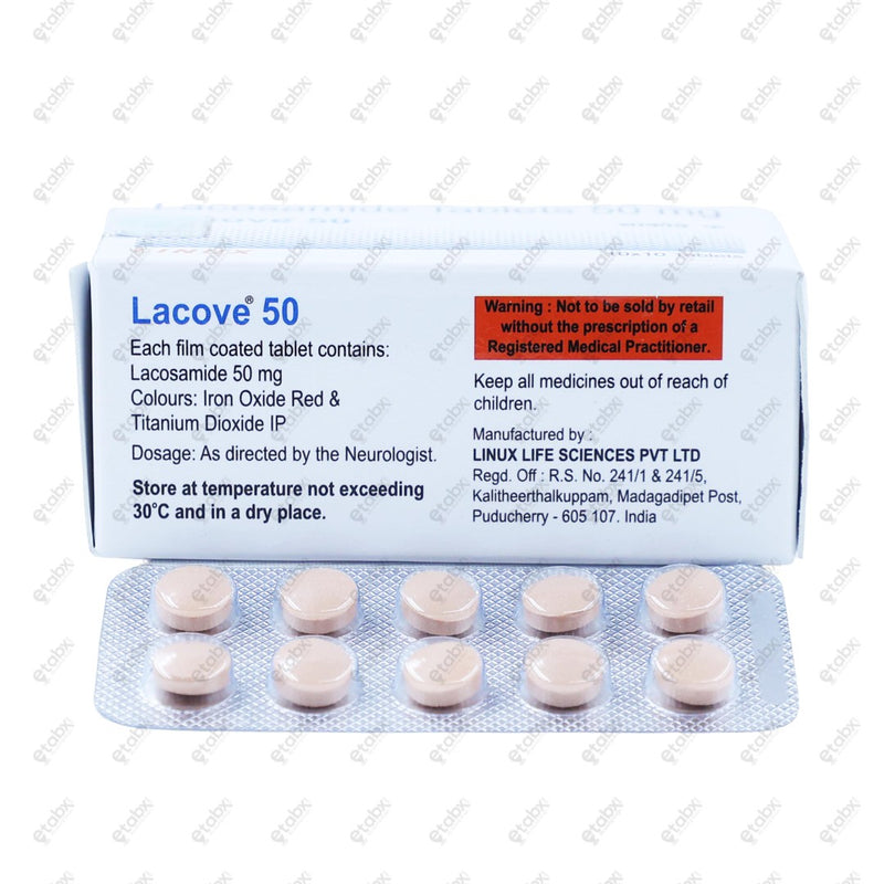 Lacove 50MG Tablet 10's