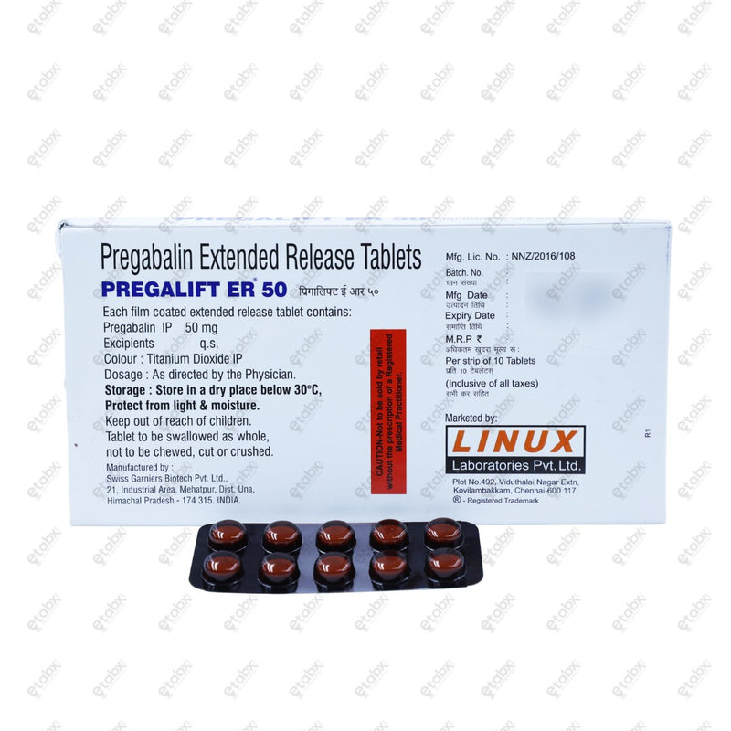 Pregalift ER 50mg Extended Release Tablets 10s