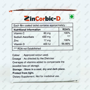 Zincorbic D Tablet 10's