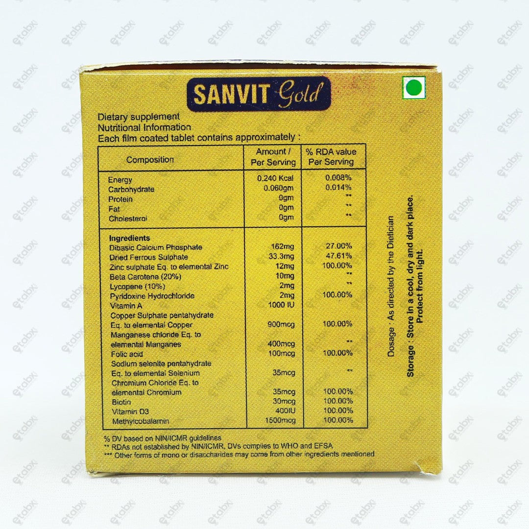 Sanvit Gold Tablets 10's