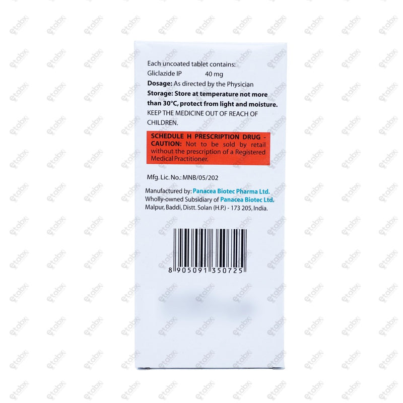 Glizid 40mg Tablet 10's