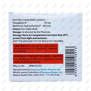 Vilact M 850mg Tablet 10's