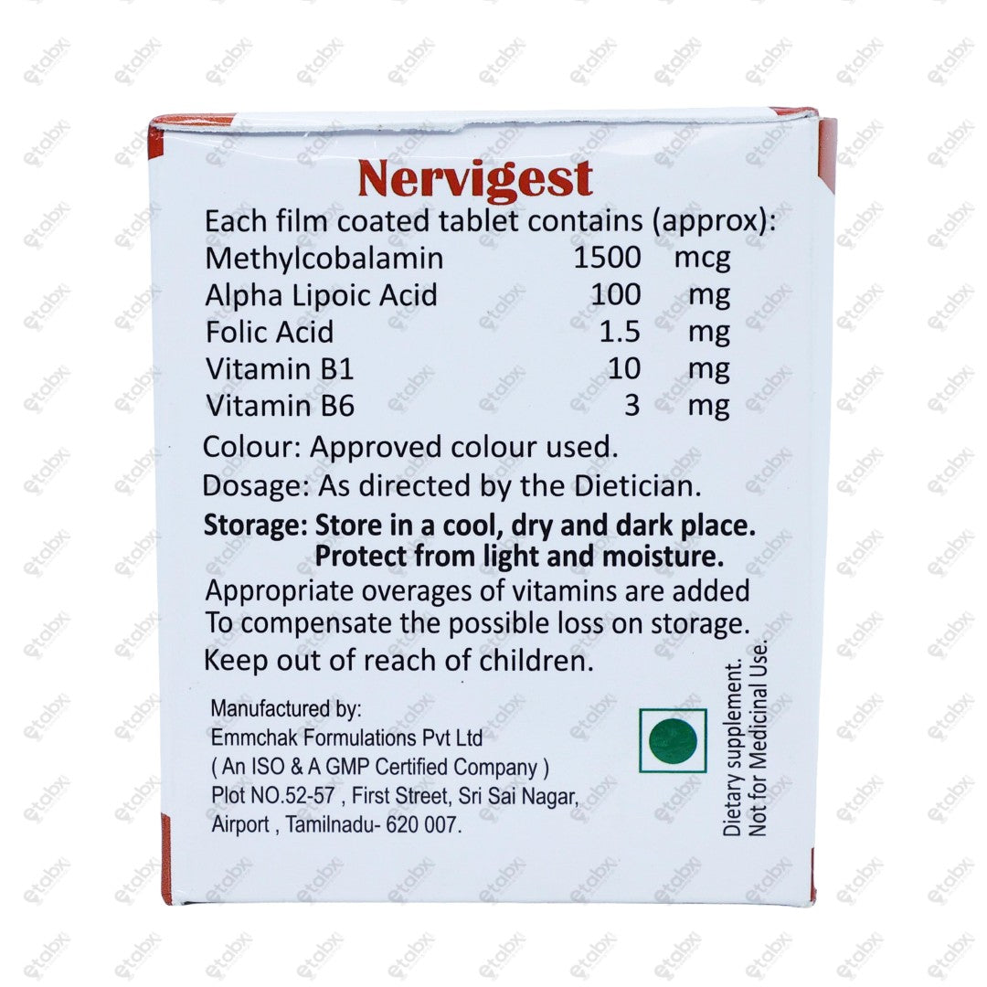 Nervigest Tablets 10's
