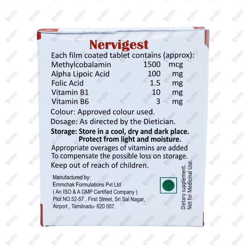 Nervigest Tablets 10's