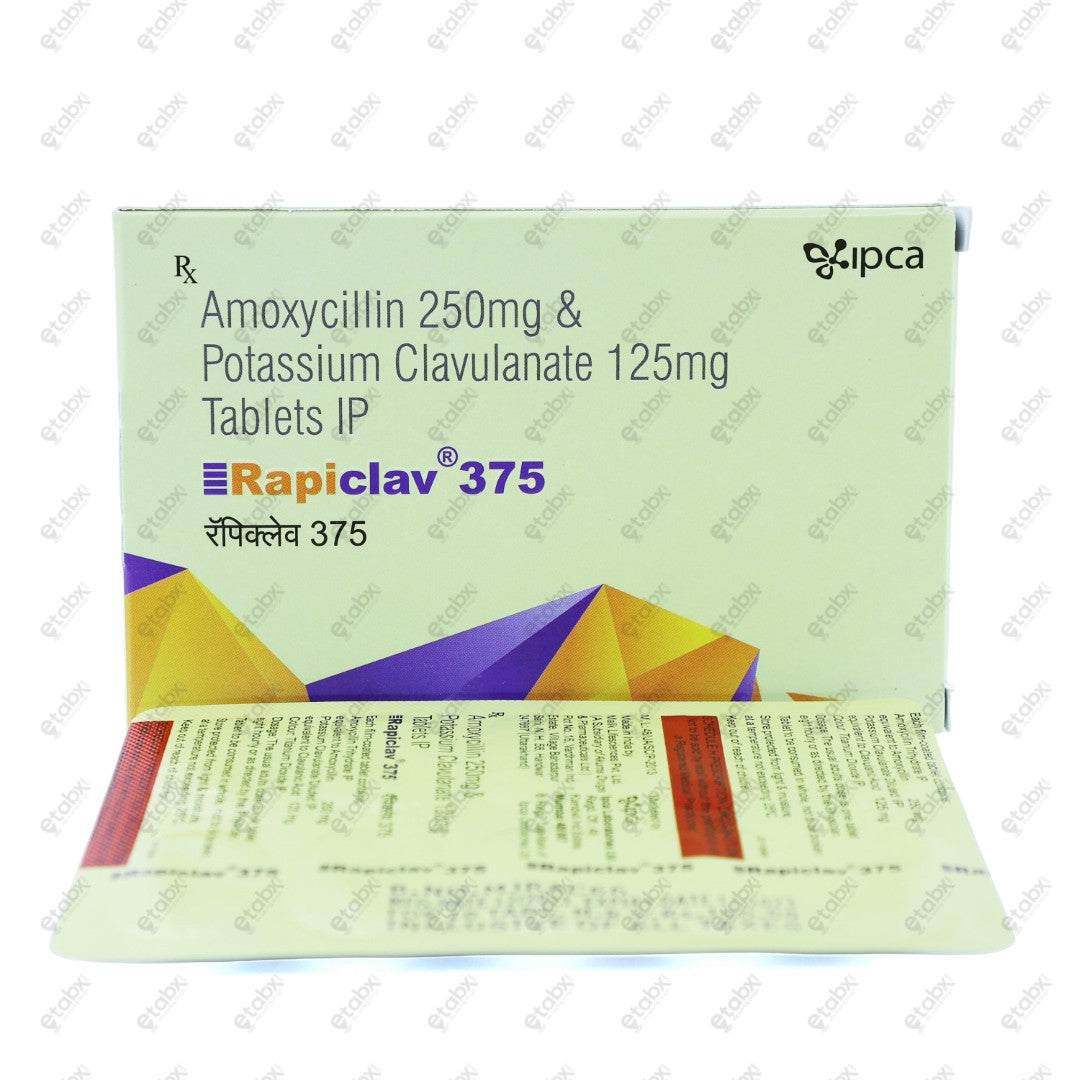 Rapiclav 375 Tablets 10's