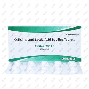 Cefitek 200 LB Tablet 10's