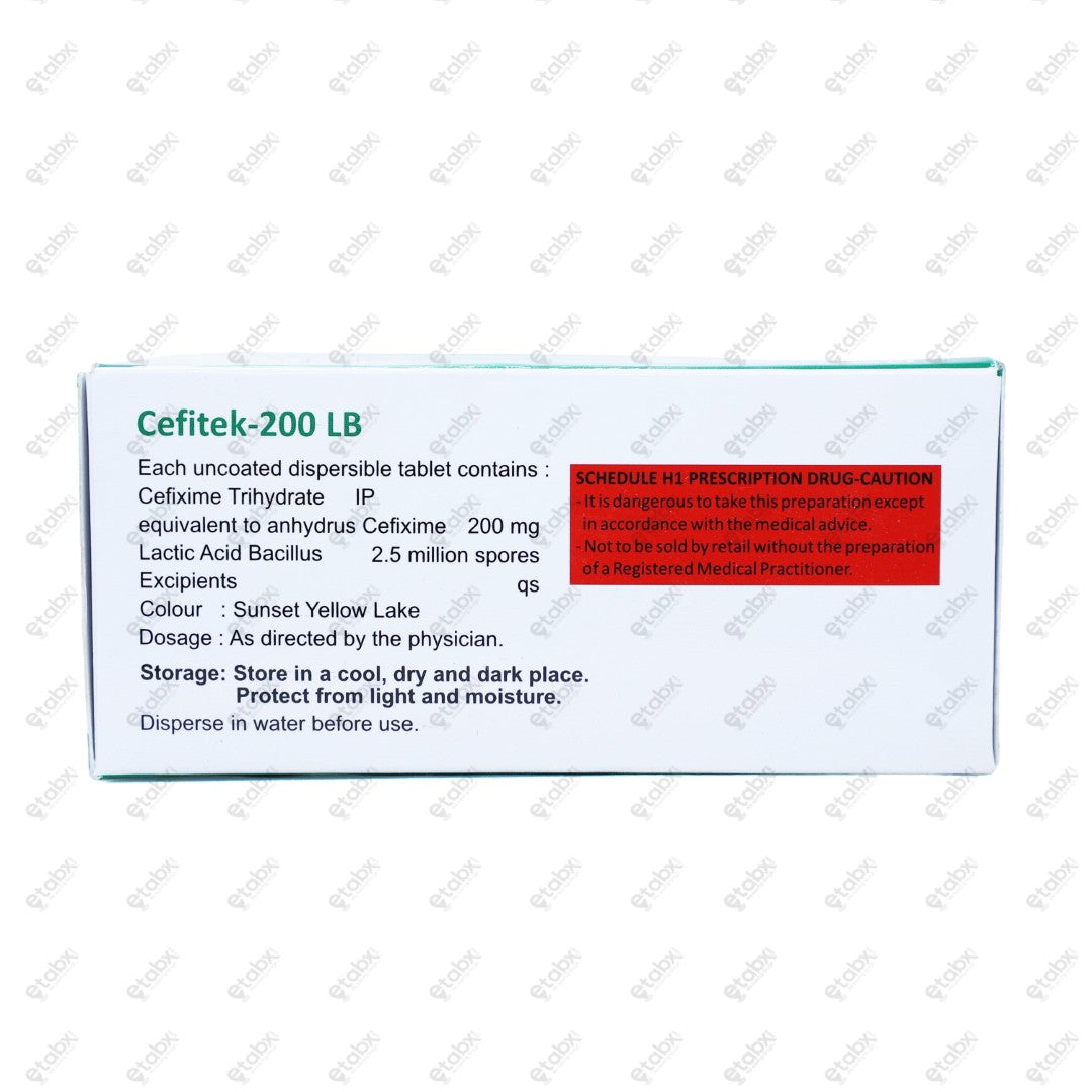 Cefitek 200 LB Tablet 10's