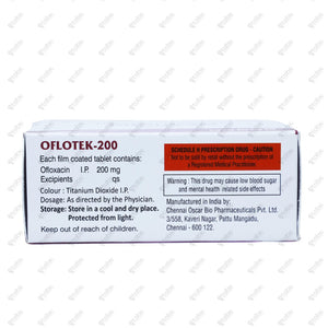 Oflotek 200mg Tablets 10's