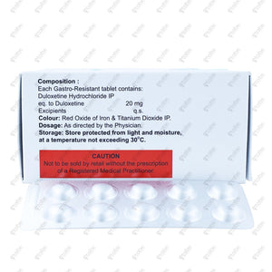 Duloren 20mg Tablets 10's
