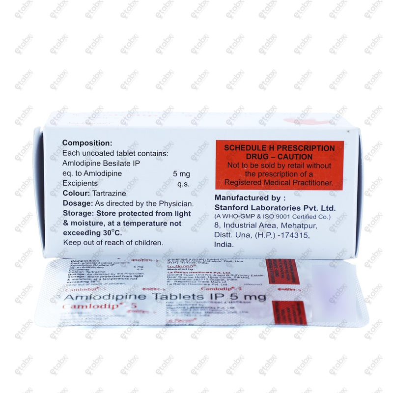 Camlodip 5mg Tablets 10's