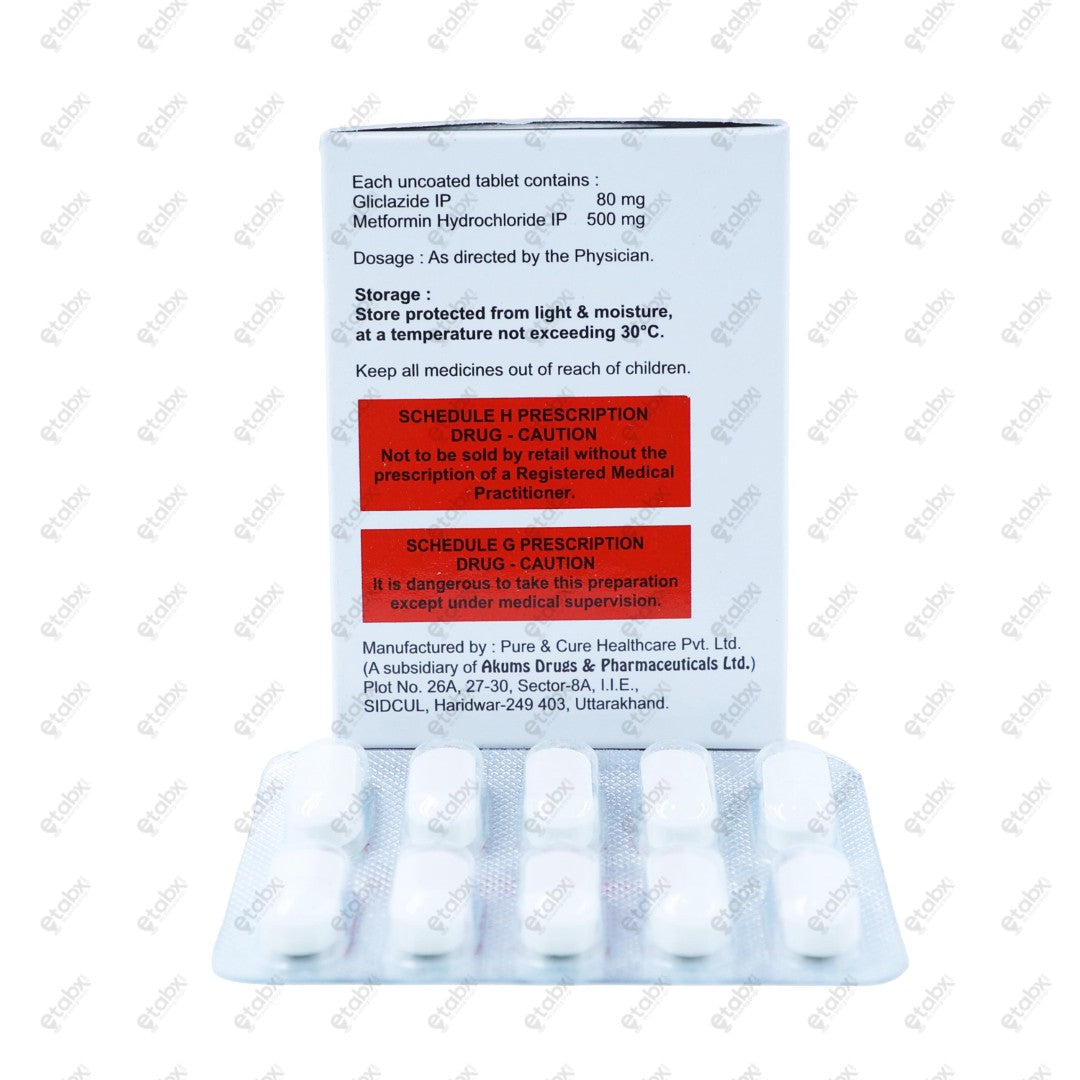 Glizihenz M 80mg Tablet 10'S
