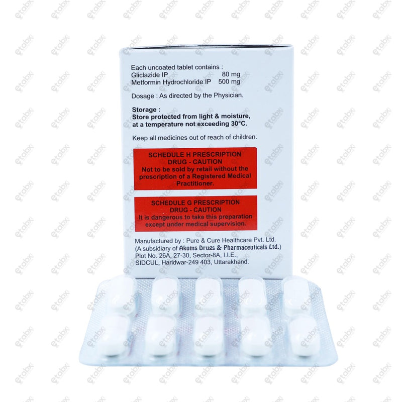 Glizihenz M 80mg Tablet 10'S
