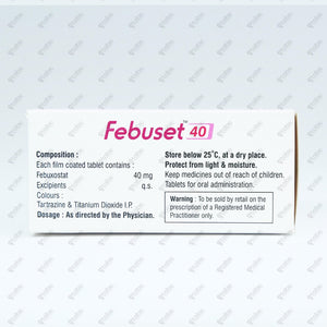 Febuset 40mg Tablet 10's