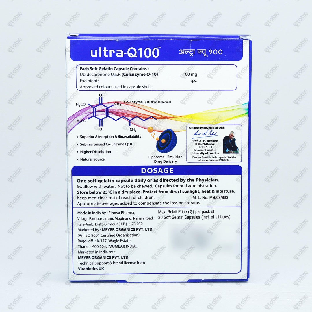 Ultra Q 100mg Capsule 30's