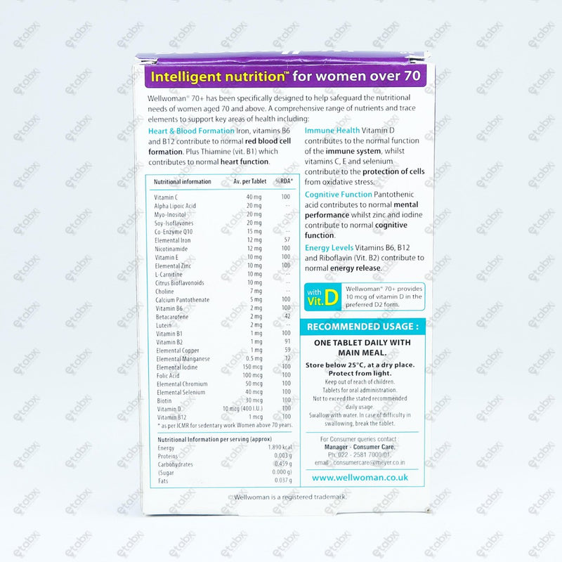 Wellwomen 70+ Tablets 30's Women