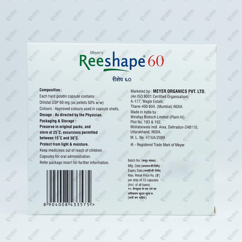 Reeshape 60mg Capsule 15's