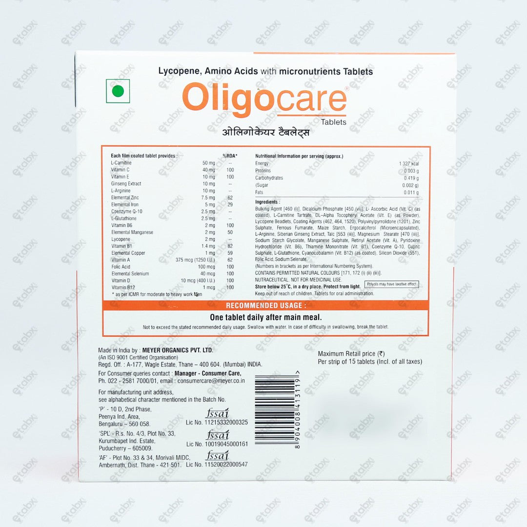 Oligocare Tablet 15s
