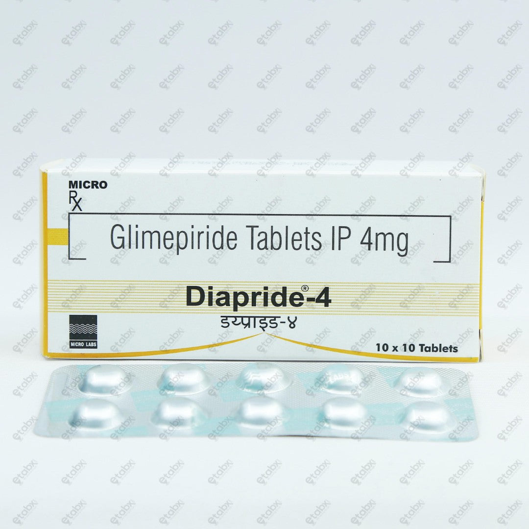 Diapride 4mg Tablets 10's