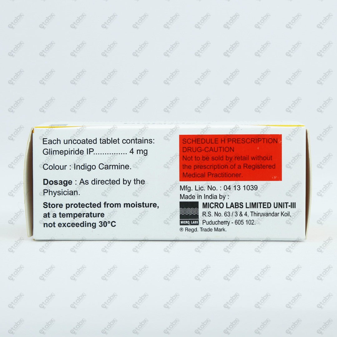 Diapride 4mg Tablets 10's