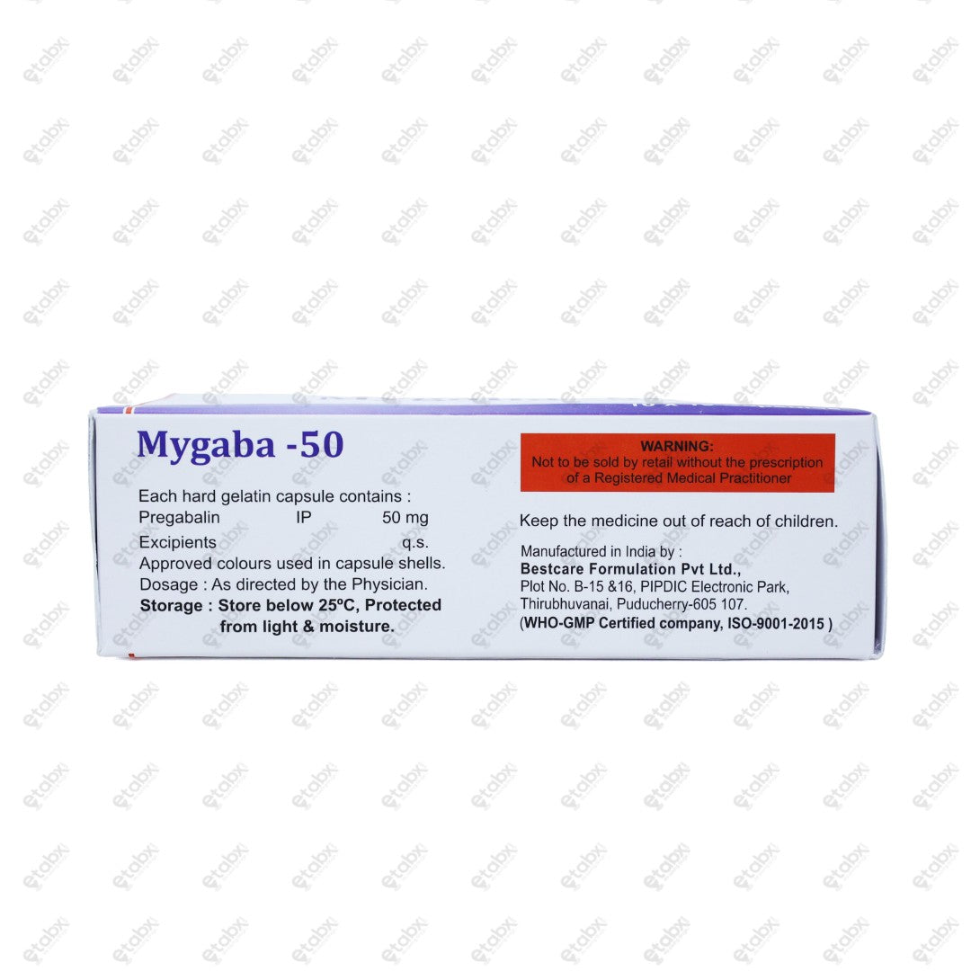 Mygaba 50mg Tablet 10s
