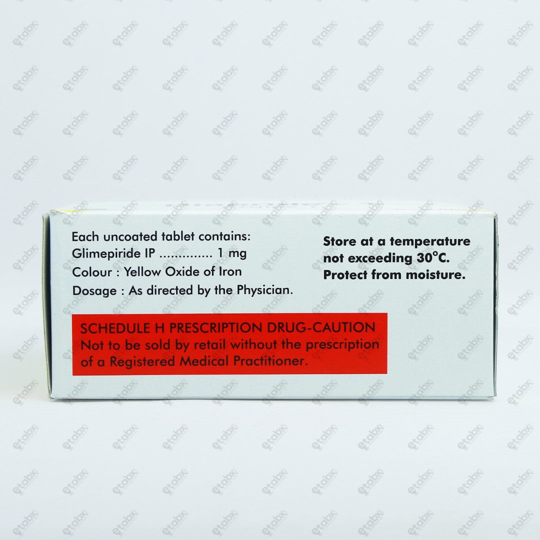 Diapride 1mg Tablet 30's