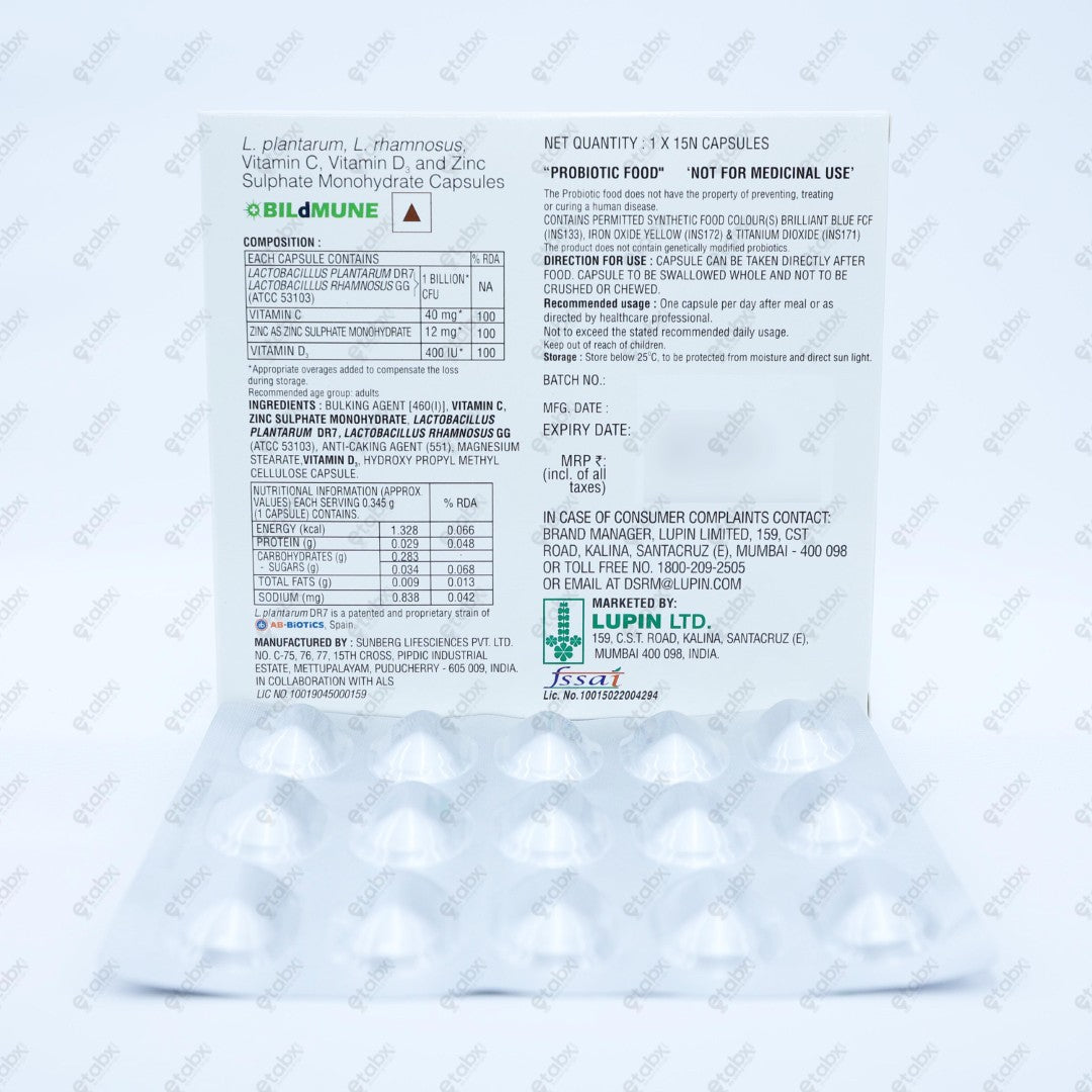 Bildmune Capsules 15's