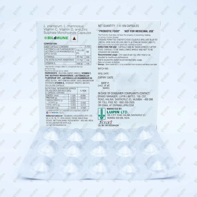Bildmune Capsules 15's