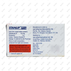 Stanlip 145mg Tablet 10's