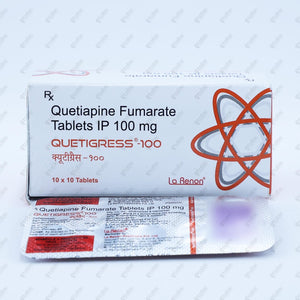 Quetigress 100mg Tablet 10's
