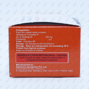 Quetigress 100mg Tablet 10's
