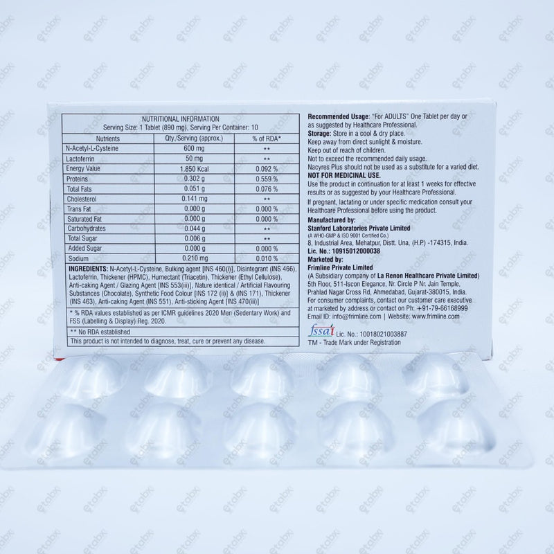 Nacyres Plus Tablets 10's
