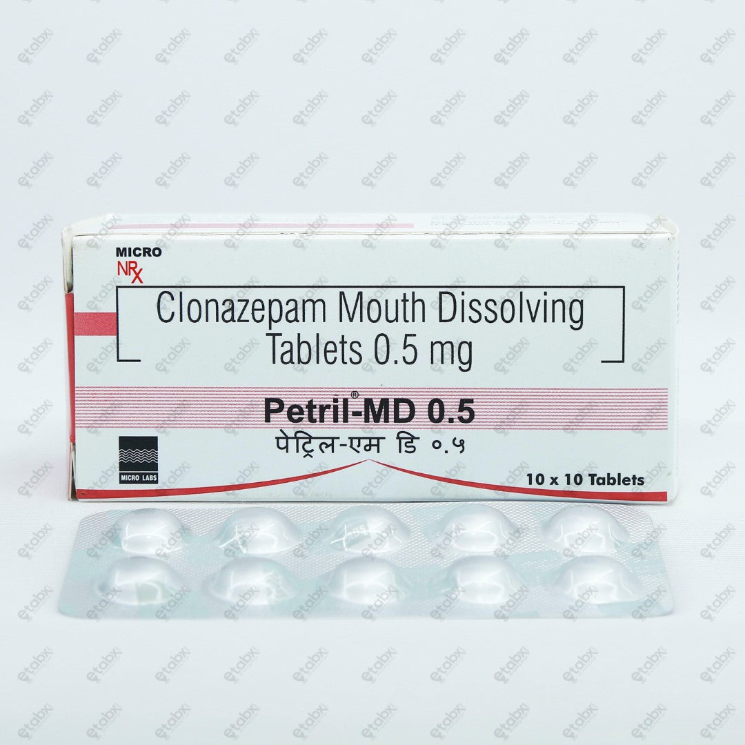 PETRIL MD 0.5mg Tablet (Clonazepam)