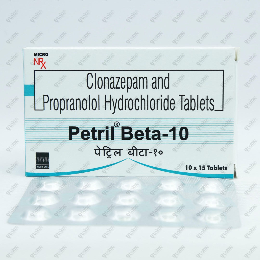 Petril Beta 10mg Anxiety Tablets 15s