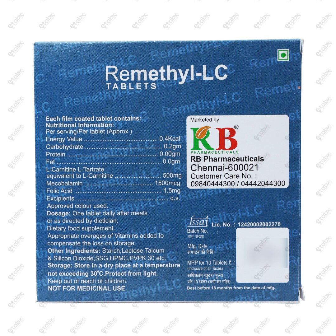 Remethyl LC Tablets 10's