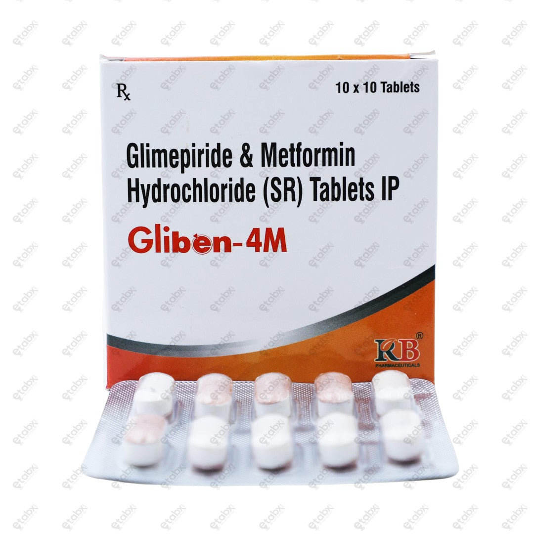 Gliben 4 M Tablet 10's