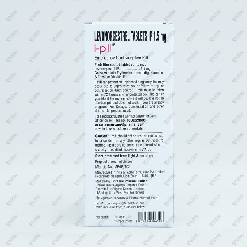 iPill Emergency Contraceptive 1's