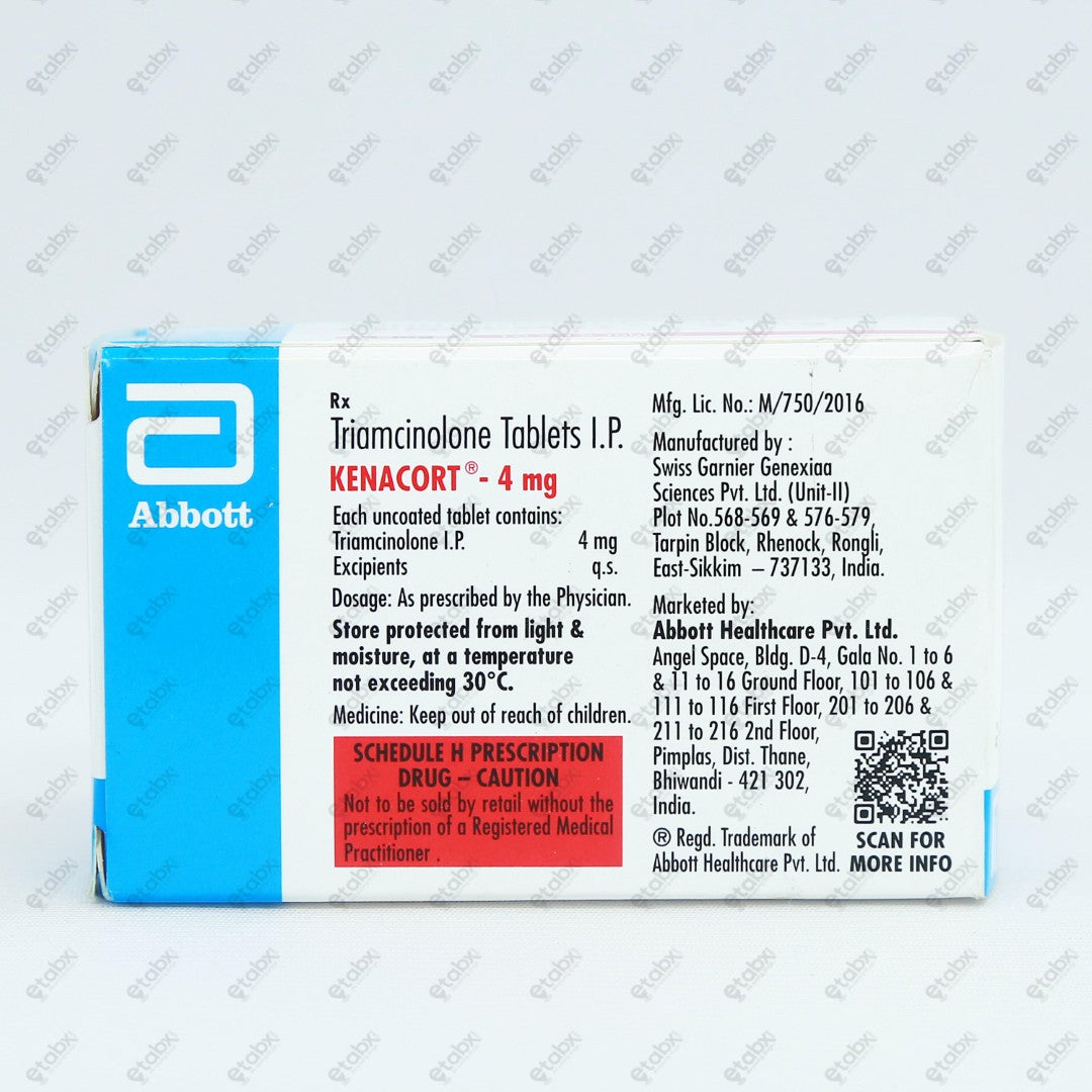 KENACORT 4mg Tablet 15s