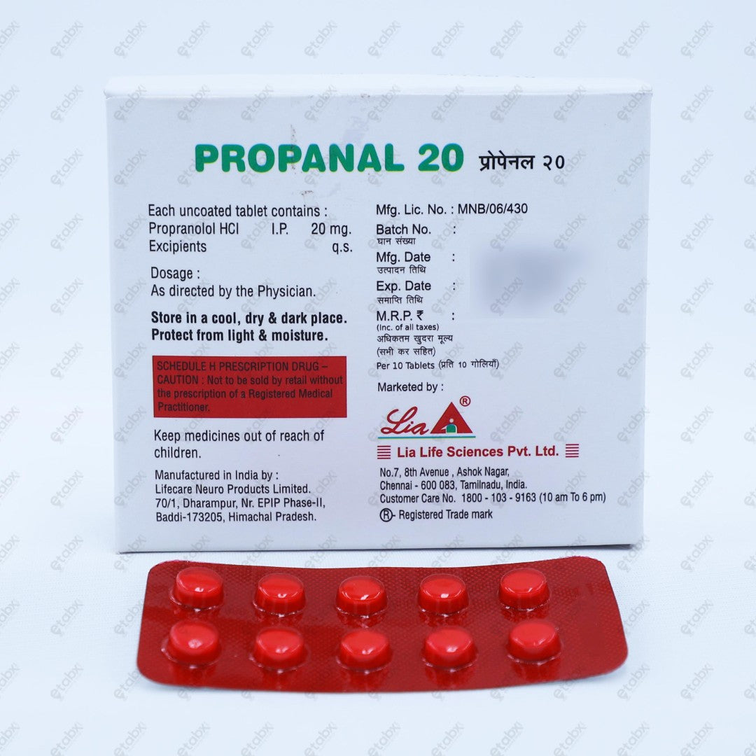 Propanal 20mg Tablet (Pack of 10)