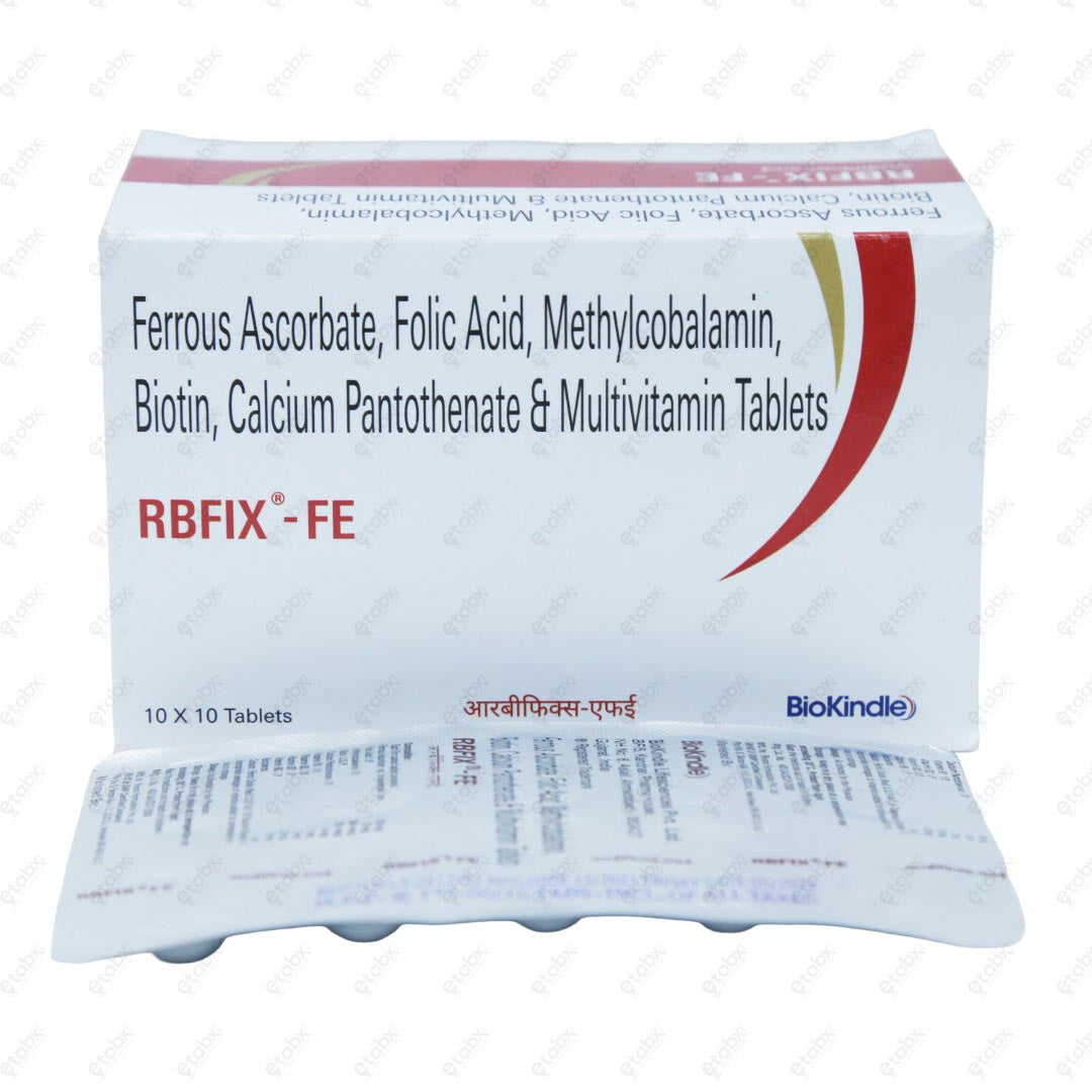 RBFIX FE 10 Tablets Iron & Folic Acid Supplement