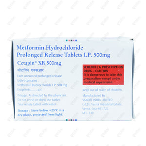 CETAPIN XR 500mg Extended Release Tablet