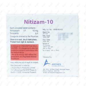 Nitizam 10 Tablets 10's
