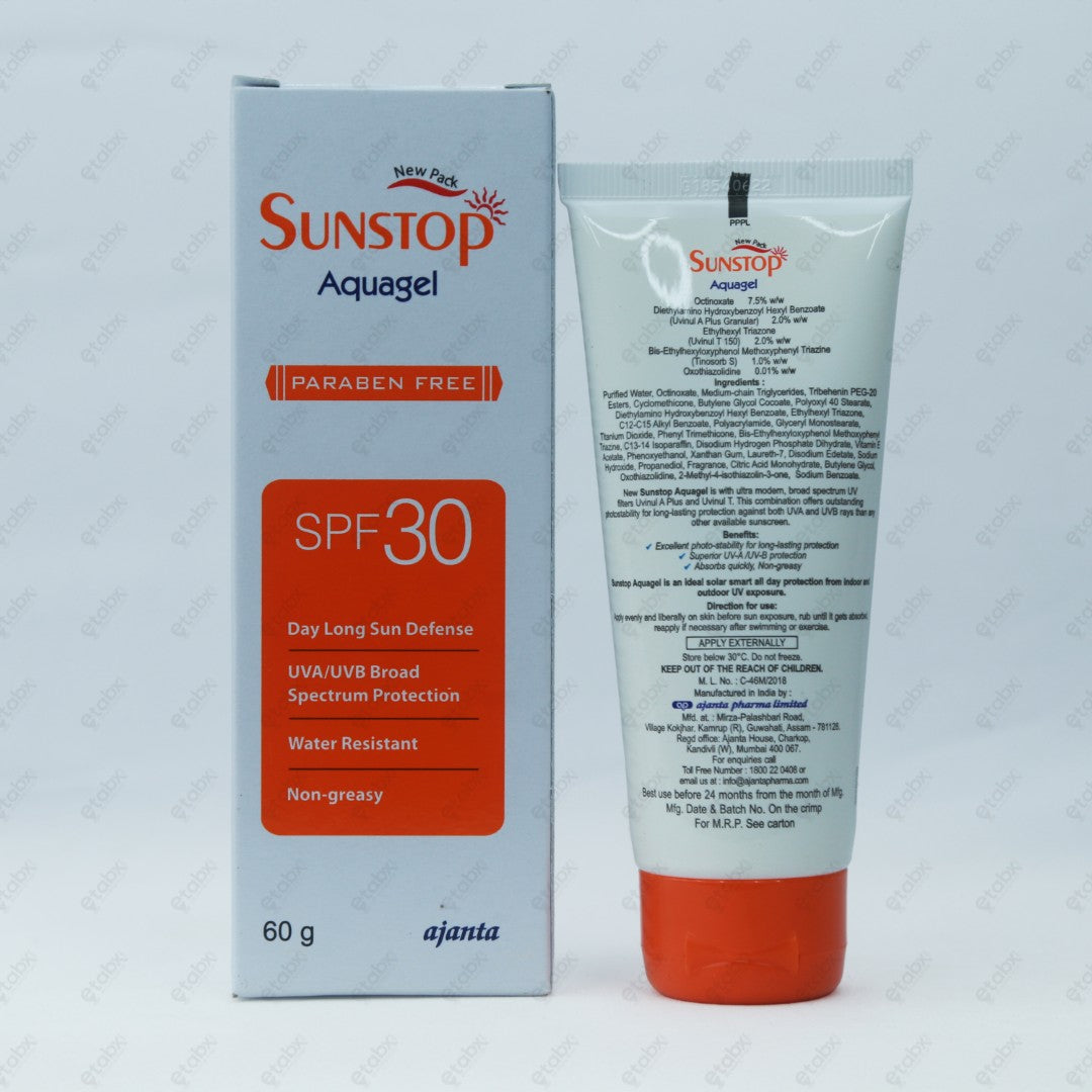 Sunstop Aquagel SPF 30 Sunscreen Gel 60gm