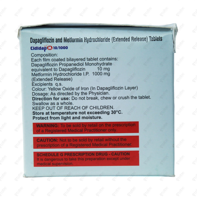 Cididap M 1000mg Tablet 10's