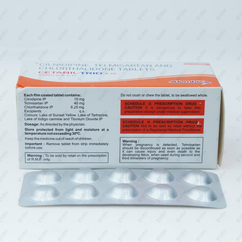 Cetanil Trio 6.25mg Tablet 10's