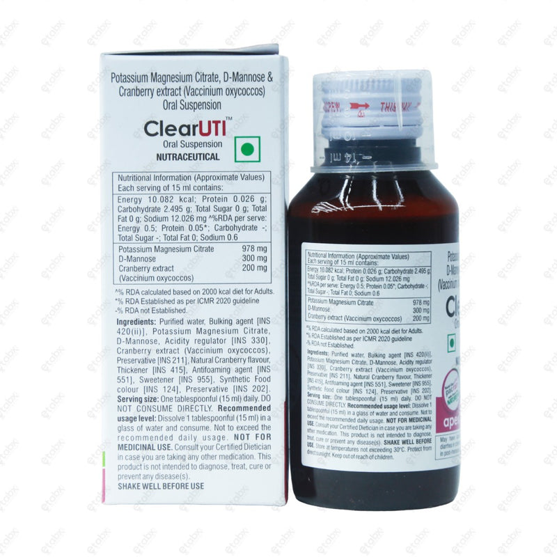 Clear UTI Oral Suspension 100ml