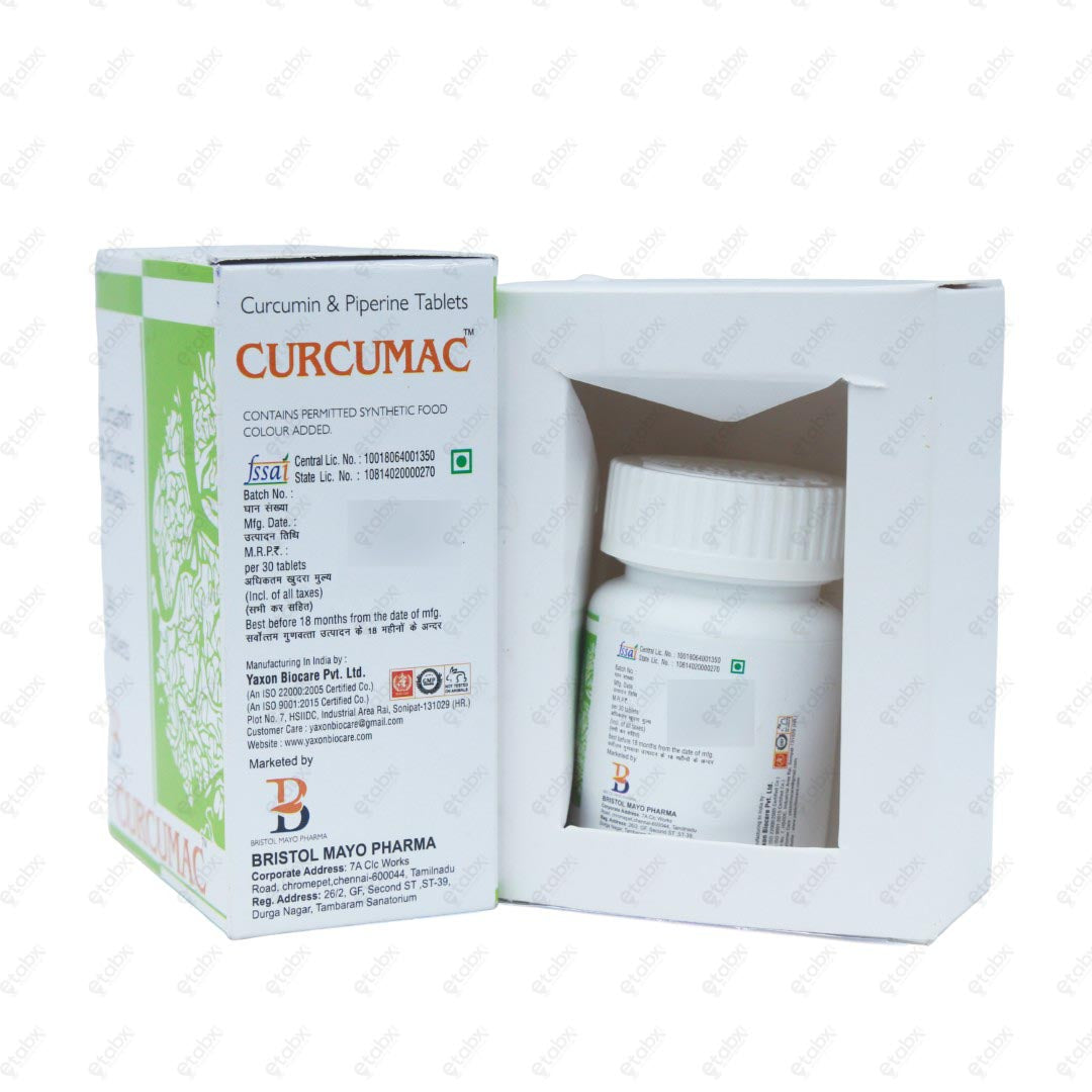 Curcumac Tablets 30'S Turmeric Extract Capsules