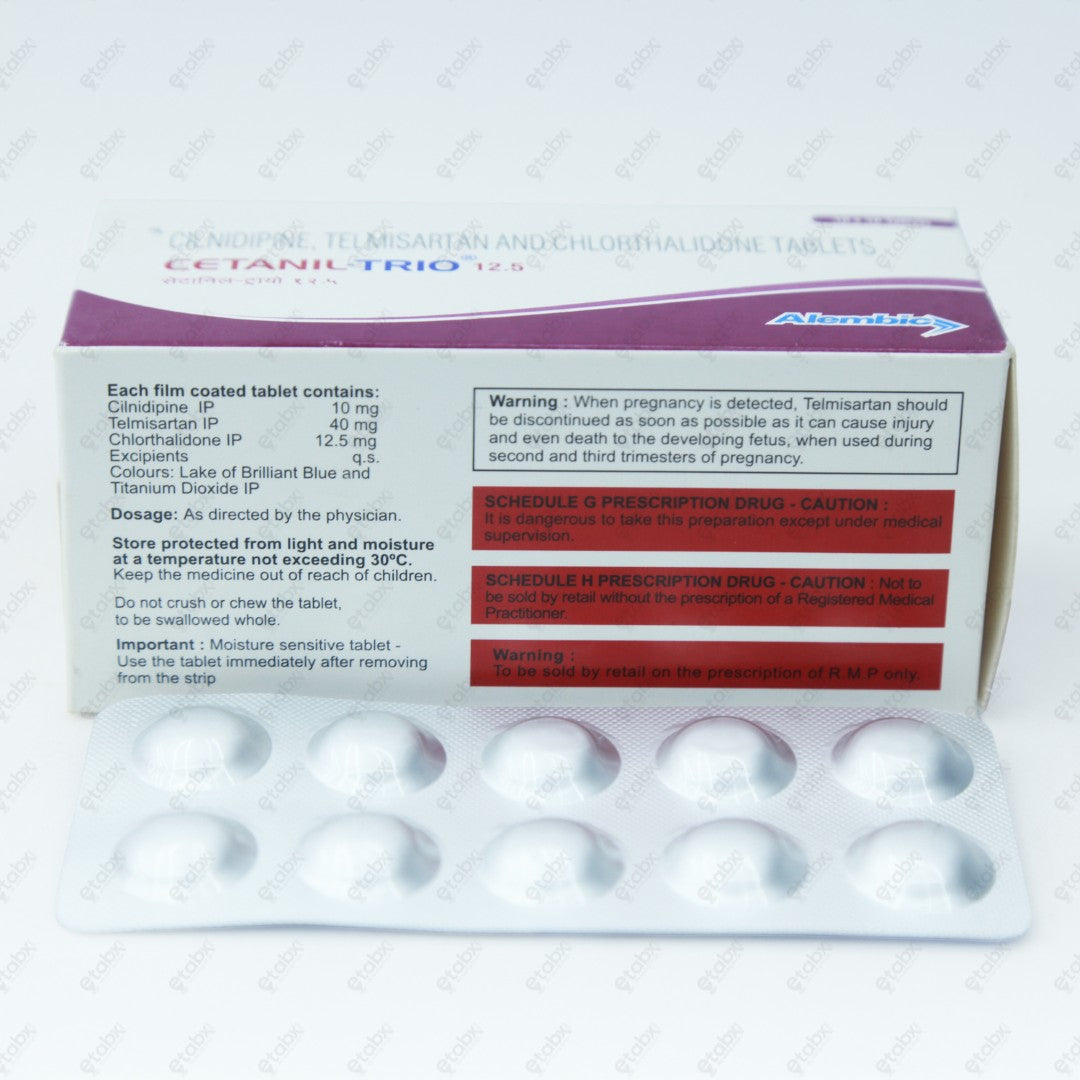 CETANIL TRIO 12.5MG Tablets 10's