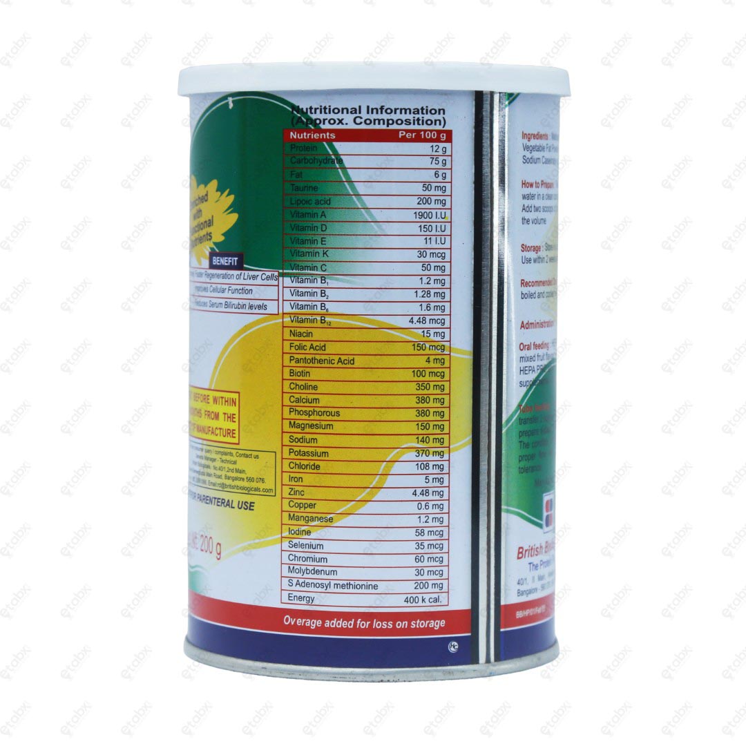 Hepa Pro Powder 200gm Mixed Fruit Flavour